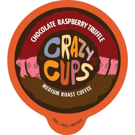Crazy Cups Flavored Coffee, for the Keurig K Cups Coffee 2.0 Brewers, Chocolate Raspberry Truffle, 22 Count