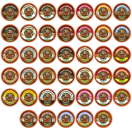 Crazy Cups Flavored Decaf Coffee, for the Keurig K Cups Coffee 2.0 Brewers, Variety Pack Sampler, 40 Count