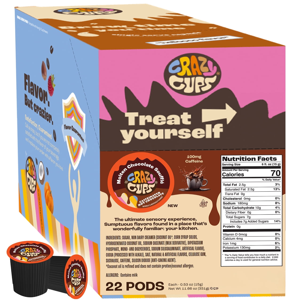 Crazy Cups Snow White Hot Cocoa Pods, 22 Count - Walmart.com