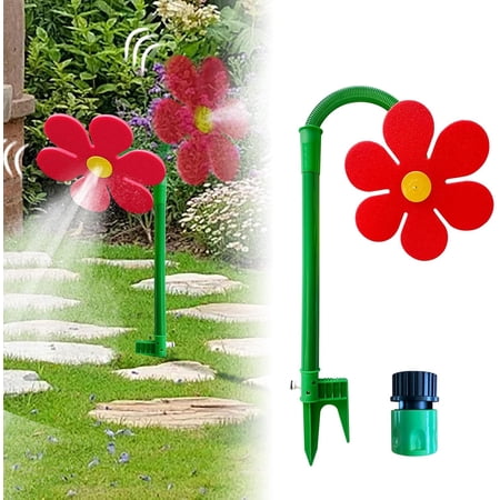Crazy Daisy Sprinkler, 360° Rotating Dancing Flower Water Sprayer, Funny Lawn Irrigation Tool, Summer Yard Splash Toy for Kids & Pets