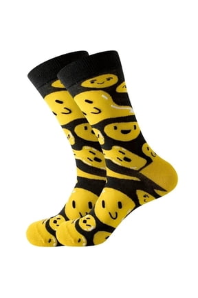 Crazy Distorted Smiley Face Socks from the Sock Panda (Adult Large - Men's Shoe Sizes 8-12)
