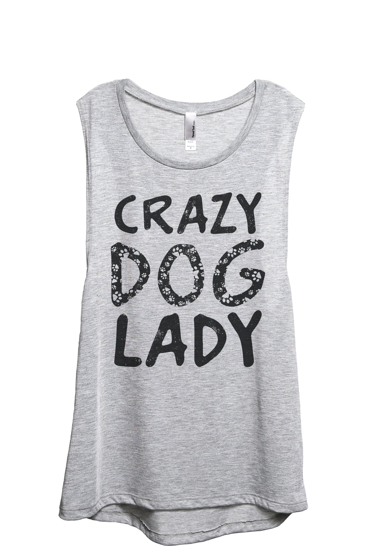 Crazy Dog Lady Women's Fashion Sleeveless Muscle Workout Yoga Tank