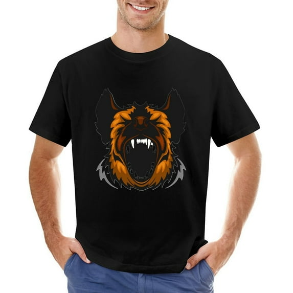 Crazy Dogs Team Men’s Graphic T-shirt Vintage Short Sleeve Sport Tee Black 5XL