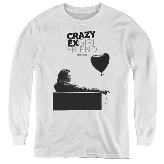 Crazy EX Girlfriend & Crazy Mad-Youth Long Sleeve Tee, White - Large