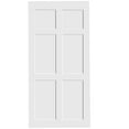 thumbnail image 1 of Crazy Elf 32" X 80" Six Panel Real Primed Door Slab, Diy Panel Door, Modern Interior Barn Door, Water-Proof, Anti-Deformation, Pre-Drilled Ready To Assemble, Suitable For Pre-Hung Door And Barn Door, 1 of 10