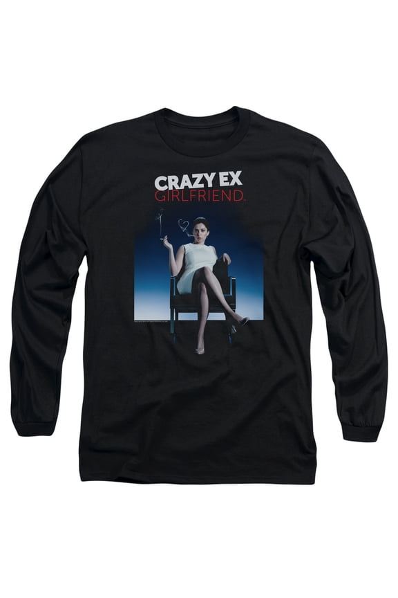 Crazy Ex Girlfriend Crazy Instinct Long Sleeve Adult 18/1 T-Shirt Black