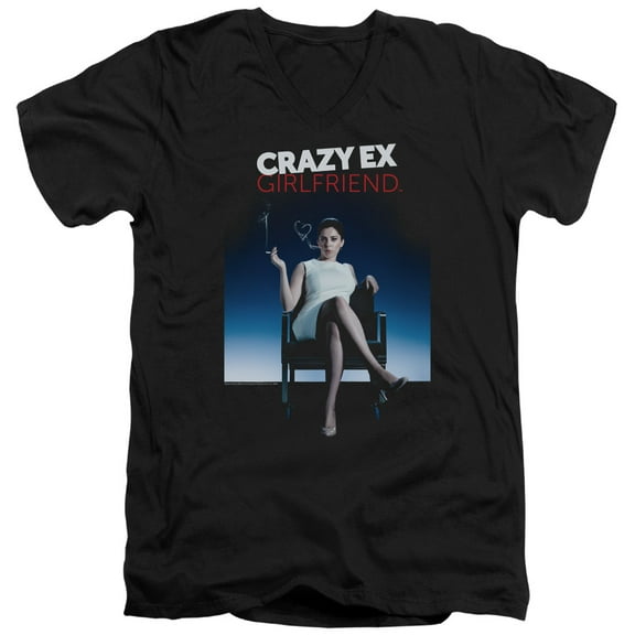 Crazy Ex Girlfriend - Crazy Instinct - Slim Fit V Neck Shirt - Medium