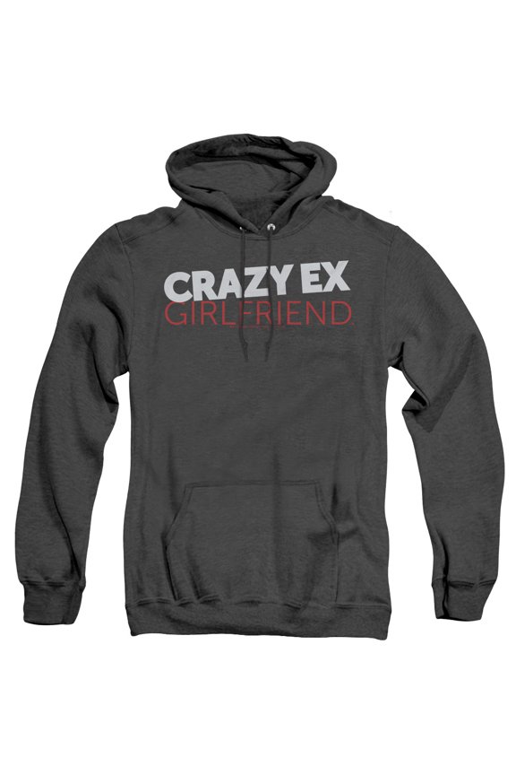 Crazy Ex Girlfriend Crazy Logo Adult Heather Hoodie Sweatshirt Black