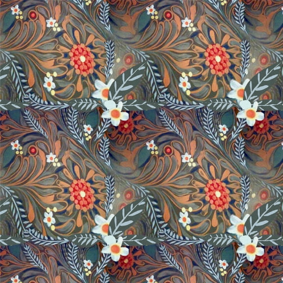 Crazy Flower Floral Pattern Premium Roll Gift Wrap Wrapping Paper