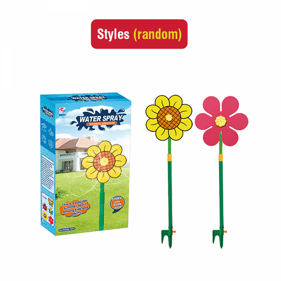 Crazy Flower Sprinkler Crazy Dancing Daisy, Rotating Water Spray Garden Lawn Sprinkler for Yard with Random Sunflowers Design