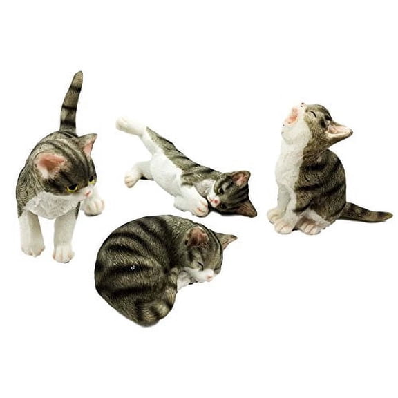 Crazy For Cats Four Playful Feline Kittens Adorable Kitty Cat Figurine Animal
