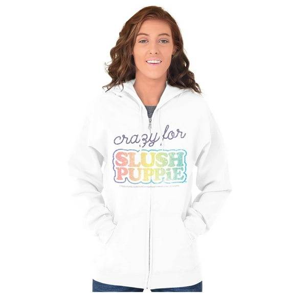 Crazy For Slush Puppie Vintage Logo Zip Hoodie Sweatshirt Women Brisco Brands M