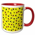 thumbnail image 1 of 3drose, Crazy Frog - Amphibian, Tree Frog, Green Tree Frog, Tree, Animal, Nature, Red Eyed Tree Frog, 11oz Two-tone Red Mug, 1 of 6