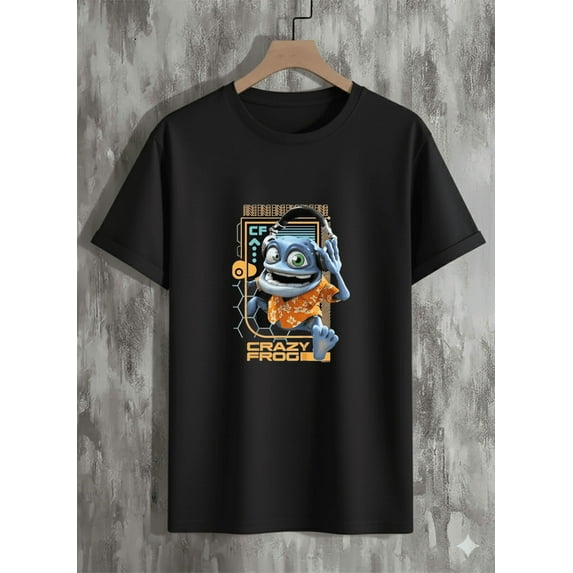 Crazy Frog Kids Headphones Ring Ding Music Fun Cartoon Style Unisex T-Shirt up to size 5XL