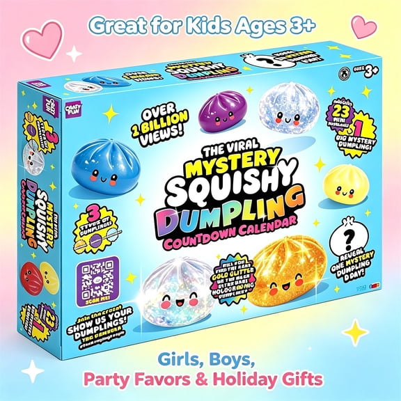 Crazy Fun Dumpling Advent Squishy Calendar 2026, 24pcs