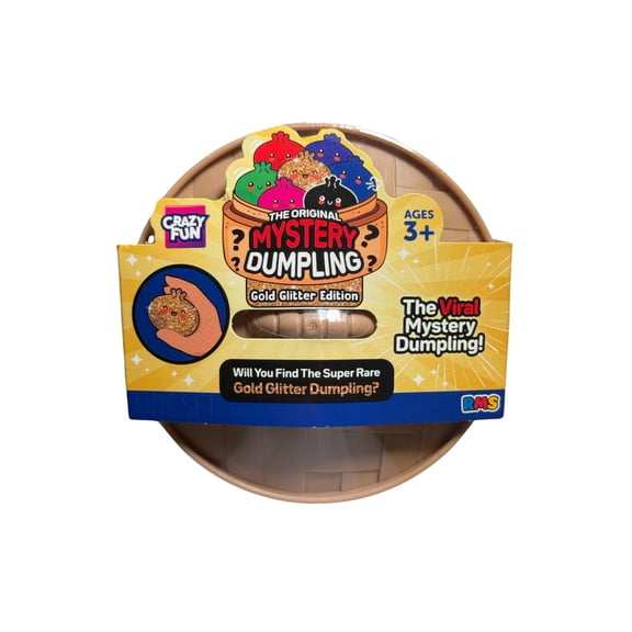 Crazy Fun Mystery Squishy Dumpling Gold Glitter Edition - 1 Random Color