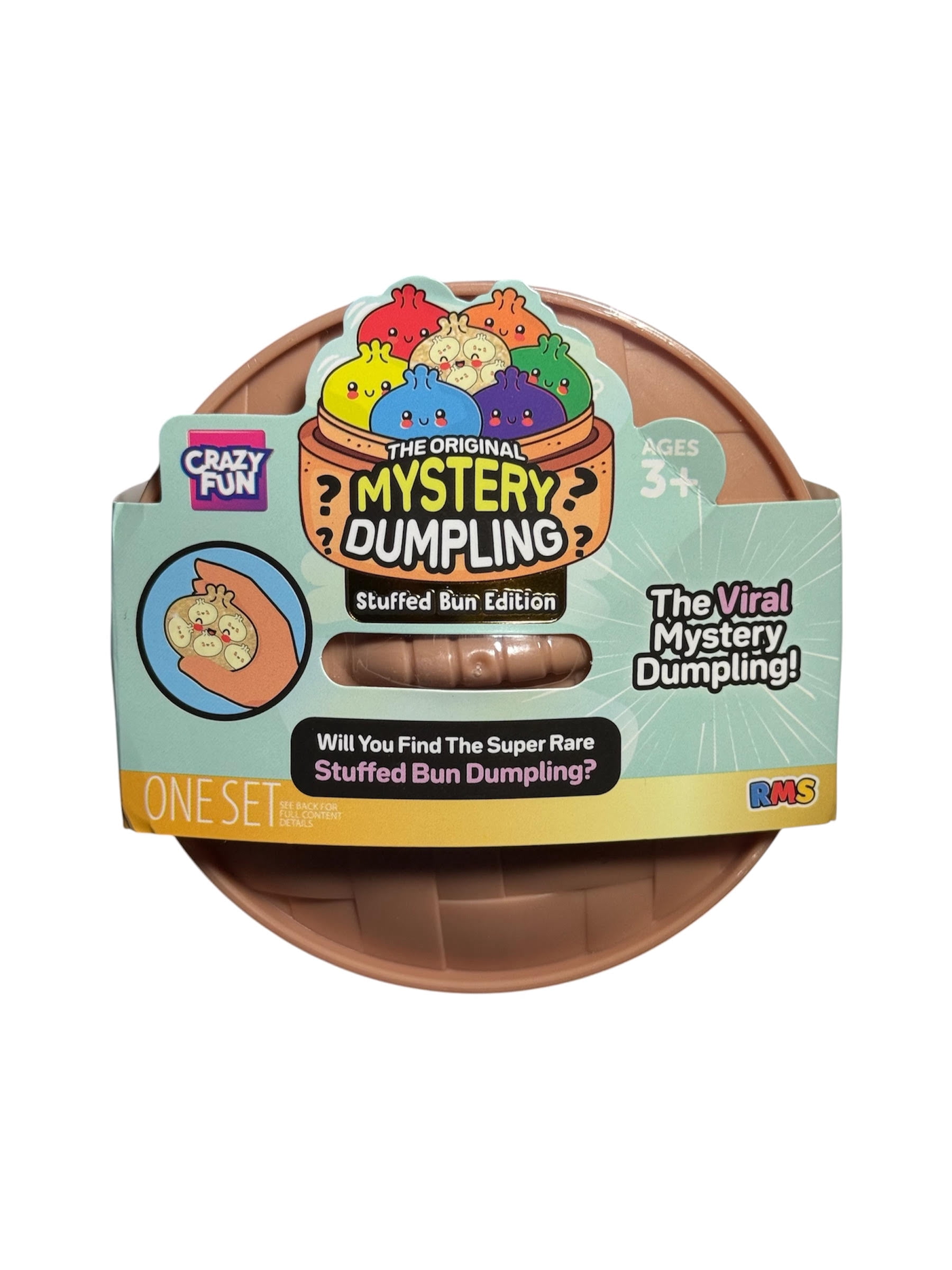 Crazy Fun Mystery Stuffed Bun Dumpling Squishy Squeeze Toy, 1 Random Color