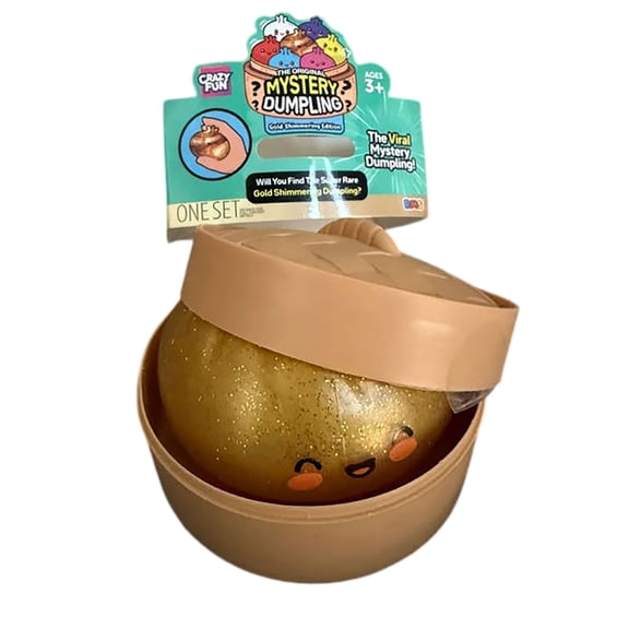Crazy Fun RMS 2026 New Giant Glitter Dumpling The Original Mystery Dumpling,Gold Shimmering Edition,Random 1PC,Christmas Surprises Gifts,Desktop Decorations