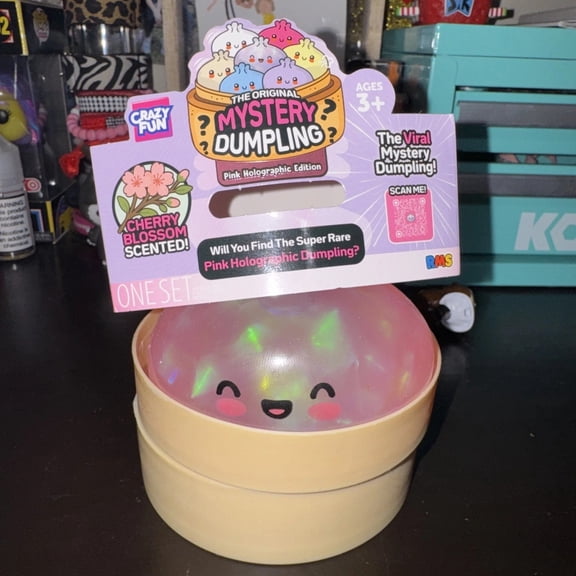 Crazy Fun RMS 2026 New Giant Glitter Dumpling The Original Mystery Dumpling,Pink Holographic Edition,Random 1PC,Christmas Surprises Gifts,Desktop Decorations