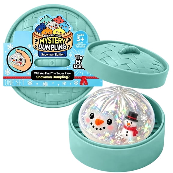 Crazy Fun RMS 2026 New Giant Glitter Dumpling The Original Mystery Dumpling,Snowman Edition,Random 1PC,Christmas Surprises Gifts,Desktop Decorations