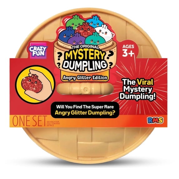 Crazy Fun RMS Angry Glitter Edition Mystery Dumpling, Glitter Dumpling Squishy Mystery Box, Random
