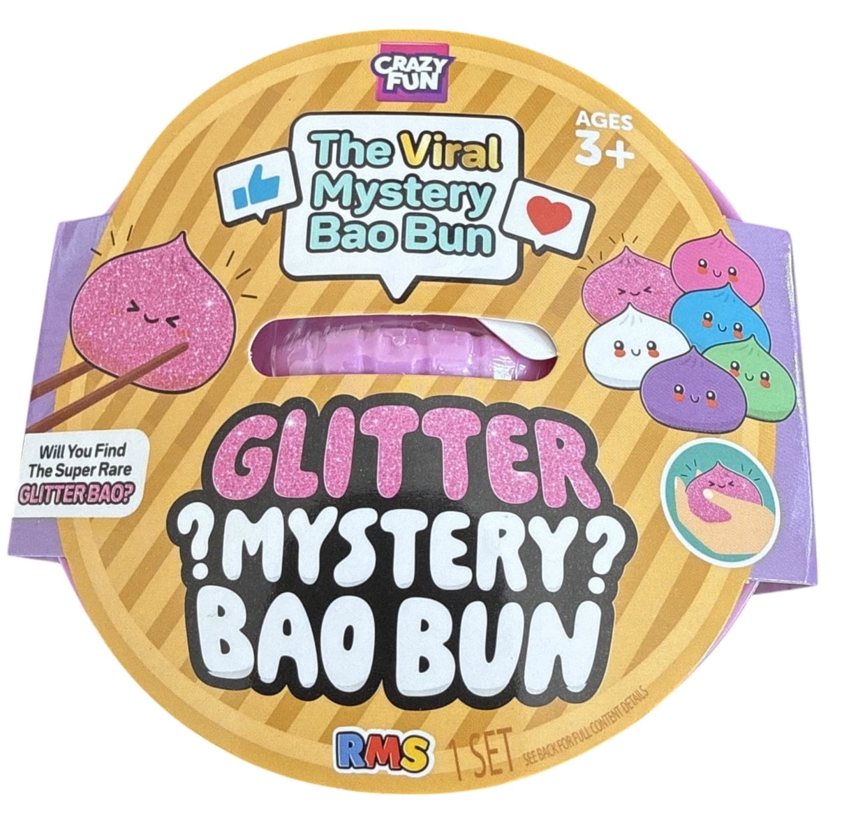 Crazy Fun RMS Glitter Mystery Bao Bun 1 Set