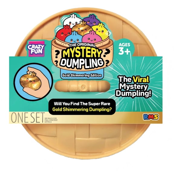 Crazy Fun RMS Gold Shimmering Edition Mystery Dumpling, Glitter Dumpling Squishy Mystery Box, Random