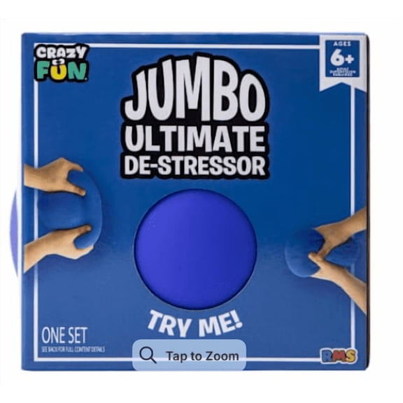 Crazy Fun RMS Jumbo Blue stress squeeze ball, 1pc