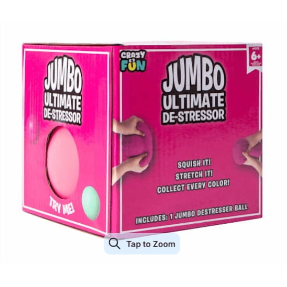 Crazy Fun RMS Jumbo PINK stress squeeze ball, 1pc