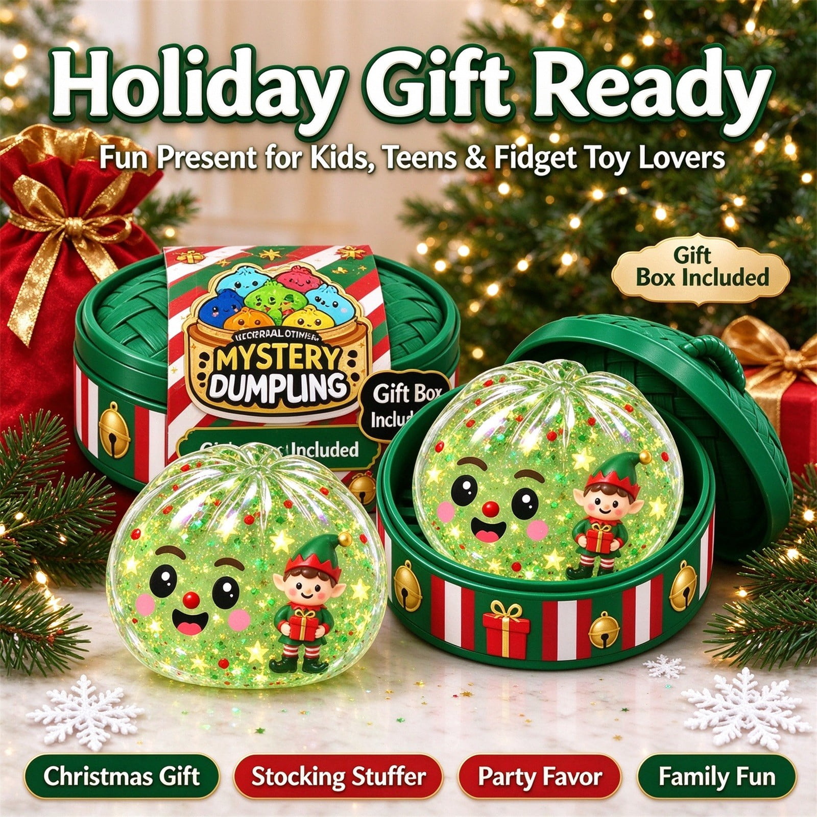Crazy Fun RMS Original Mystery Dumpling Green Elf Edition, 1 Set ...