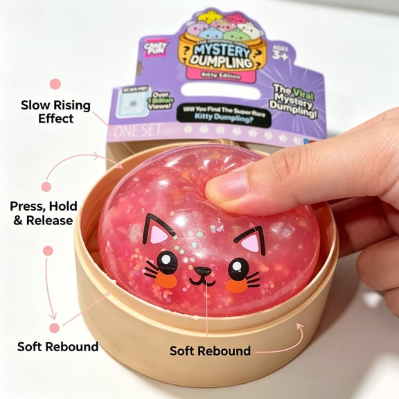 Crazy Fun RMS The Original Mystery Dumpling Toys,Cute Cat Face Version,A-Random 1PC,Desktop Decorations