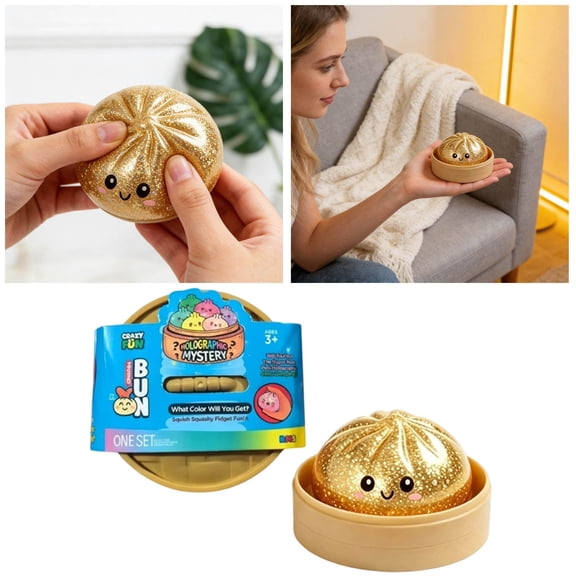 Crazy Fun Rainbow Mystery Squishy Bun Dumpling