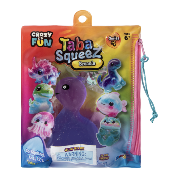 Crazy Fun Series 1 Taba Squeez Bronnie the Brachiosaurus Dinosaur Sensory Squeeze figure