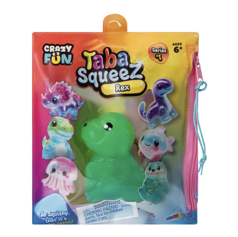 Crazy Fun Series 1  Taba Squeez  Rex the Tyrannosaurus Rex Dinosaur Sensory Squeeze figure