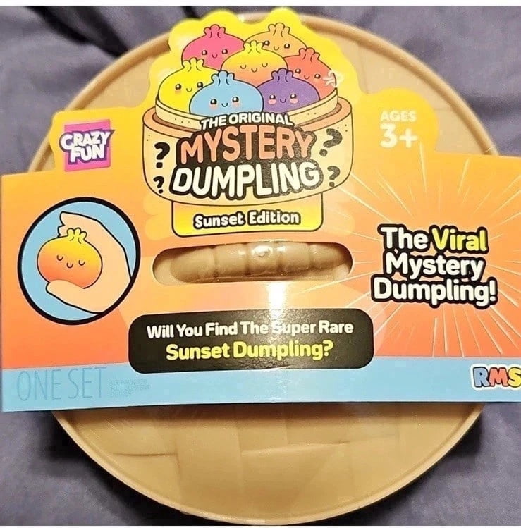 Crazy Fun Sunset Mystery Squishy Bun Dumpling Squeeze Toy, 1 Random Color