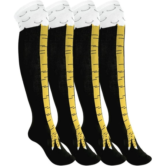 Crazy Funny Chicken Feet Socks for Women Men, 3D Novelty Gag Gift Stocking Stuffers, White Elephant Gifts for Adults