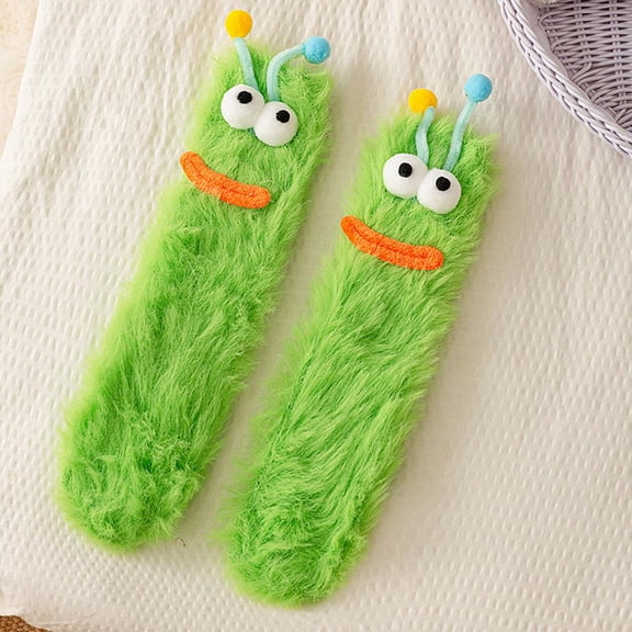 Crazy Funny Fuzzy Silly Socks for Women,Girls Fluffy Slipper Novelty Fun Socks,Men Cute Cozy Soft Animal Sock