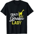 thumbnail image 1 of Crazy Giraffe Lady Vintage Zoo Keeper Girls Women Giraffe T-Shirt, 1 of 4