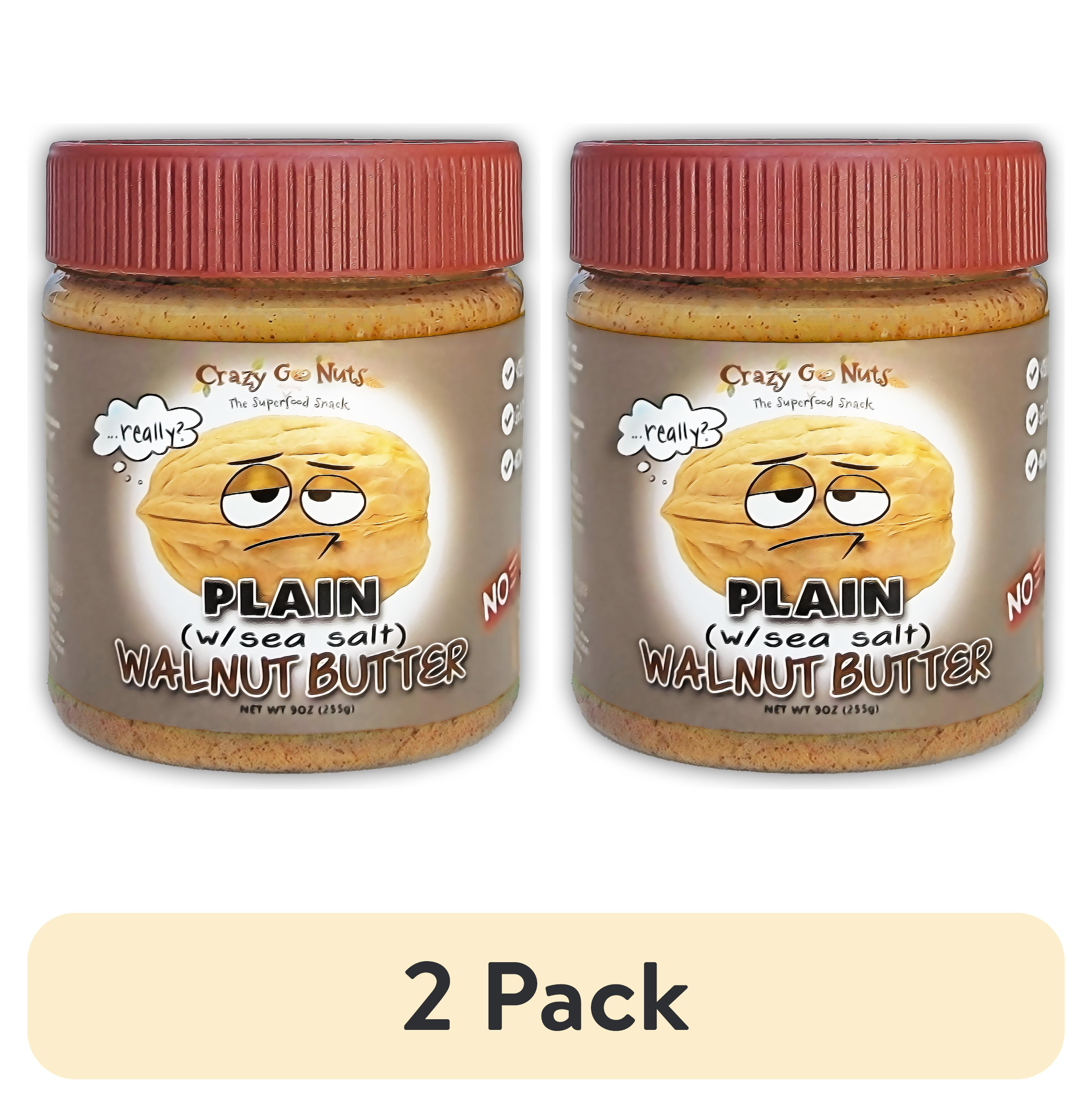 (2 pack) Crazy Go Nuts Cgn Plain Walnut Butter W/sea Salt