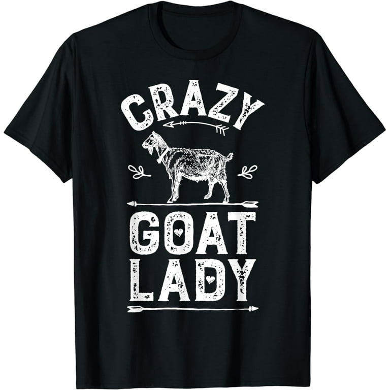 Vintage Crazy Goat Lady Tshirt For Women Girls Vintage Crazy Goat Lady Tshirt For Women Girls
