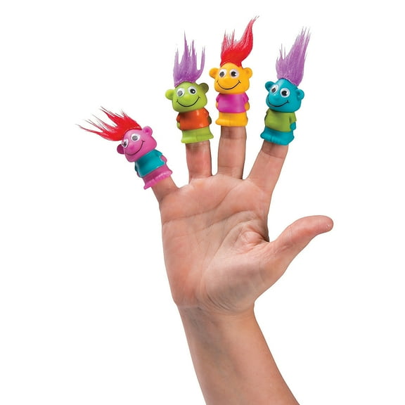 Crazy Hair Finger Puppet - Party Favors - 12 Pieces