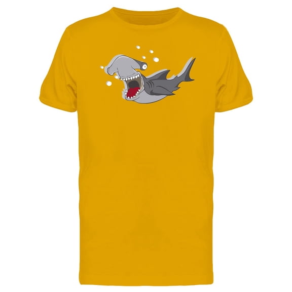 Crazy Hammerhead Shark Cartoon Tee Men's -Image by Shutterstock