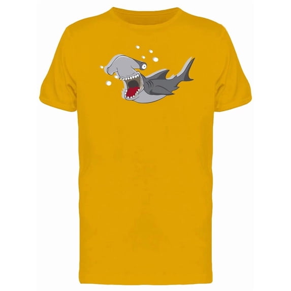 Crazy Hammerhead Shark Cartoon Tee Men's -Image by Shutterstock