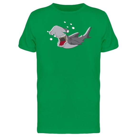 Crazy Hammerhead Shark Cartoon Tee Men's -Image by Shutterstock