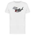 thumbnail image 1 of Crazy Hammerhead Shark Cartoon Tee Men's - Men T-Shirt, Xtra Large, 1 of 2