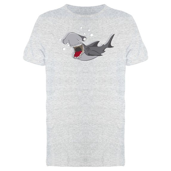 Crazy Hammerhead Shark Cartoon Tee Men's -Image by Shutterstock