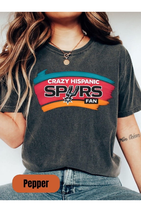 Crazy Hispanic Spurs Fan T-Shirt | Basketball Team Pride, Retro Graphic, San Antonio Basketball Shirt
