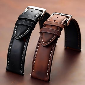Crazy Horse Leather Watch Band Genuine Top-Grain Cowhide Quick Release Pin Buckle Durable Replacement Strap