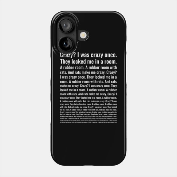 Crazy I Was Crazy Once Funny Trending Meme Case for Apple iPhone 11 to 17