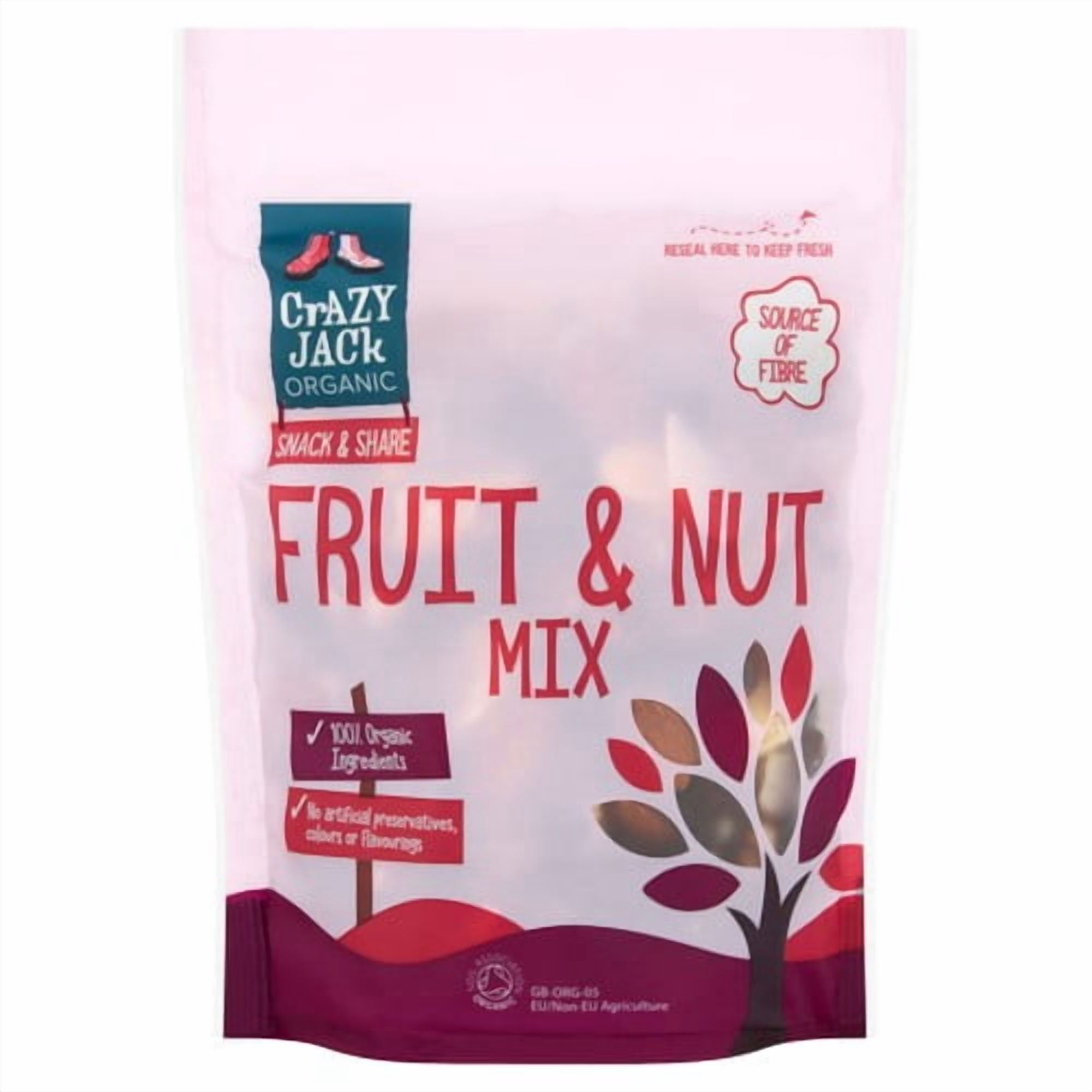 Crazy Jack Organic Fruit & Nut Mix 200g, British Import (Pack of 3)
